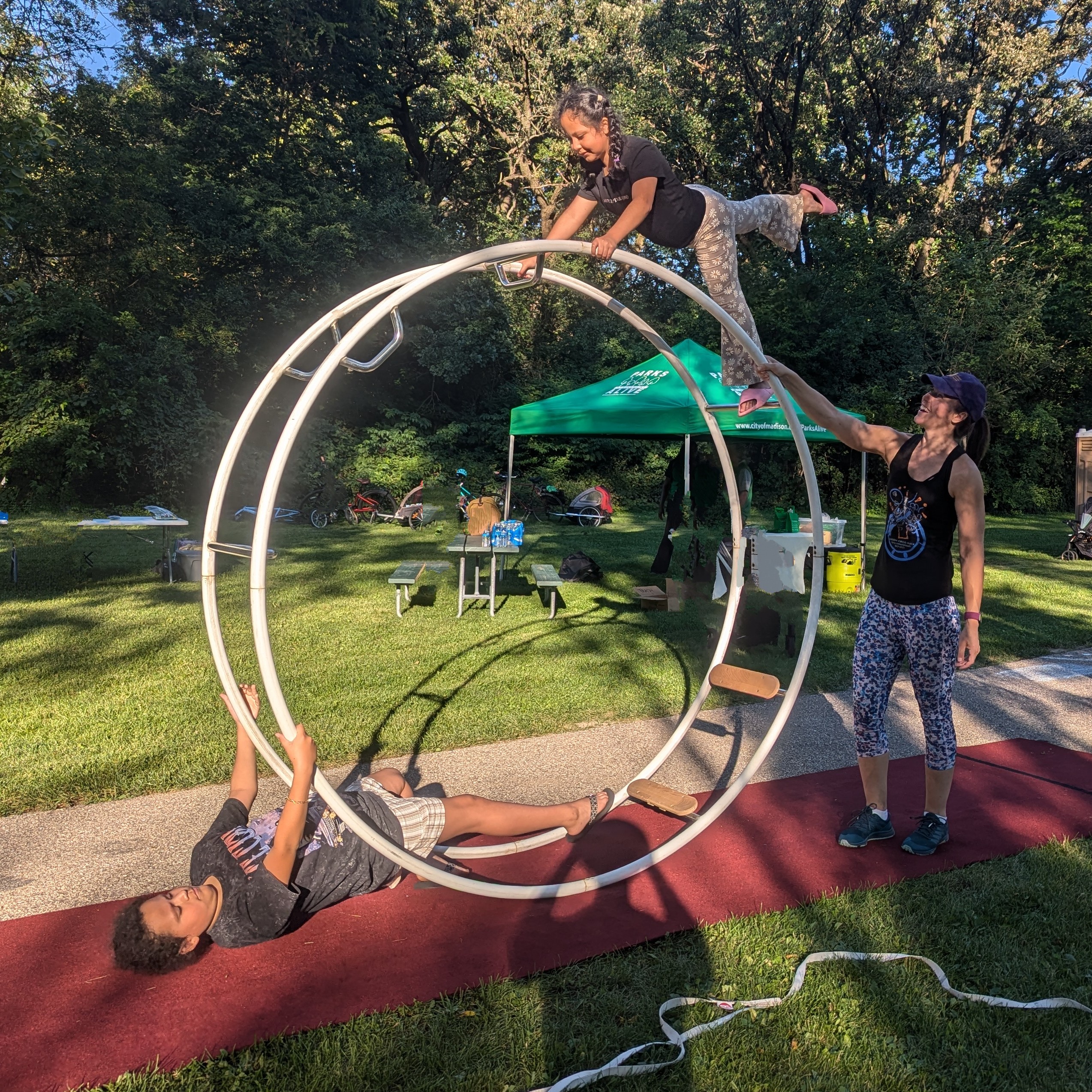 wheel and children