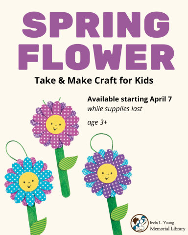 image of flower craft blue, green, purple