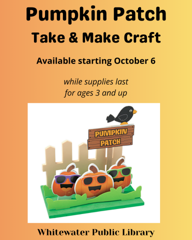 pumpkin patch foam craft kit with fence and crow