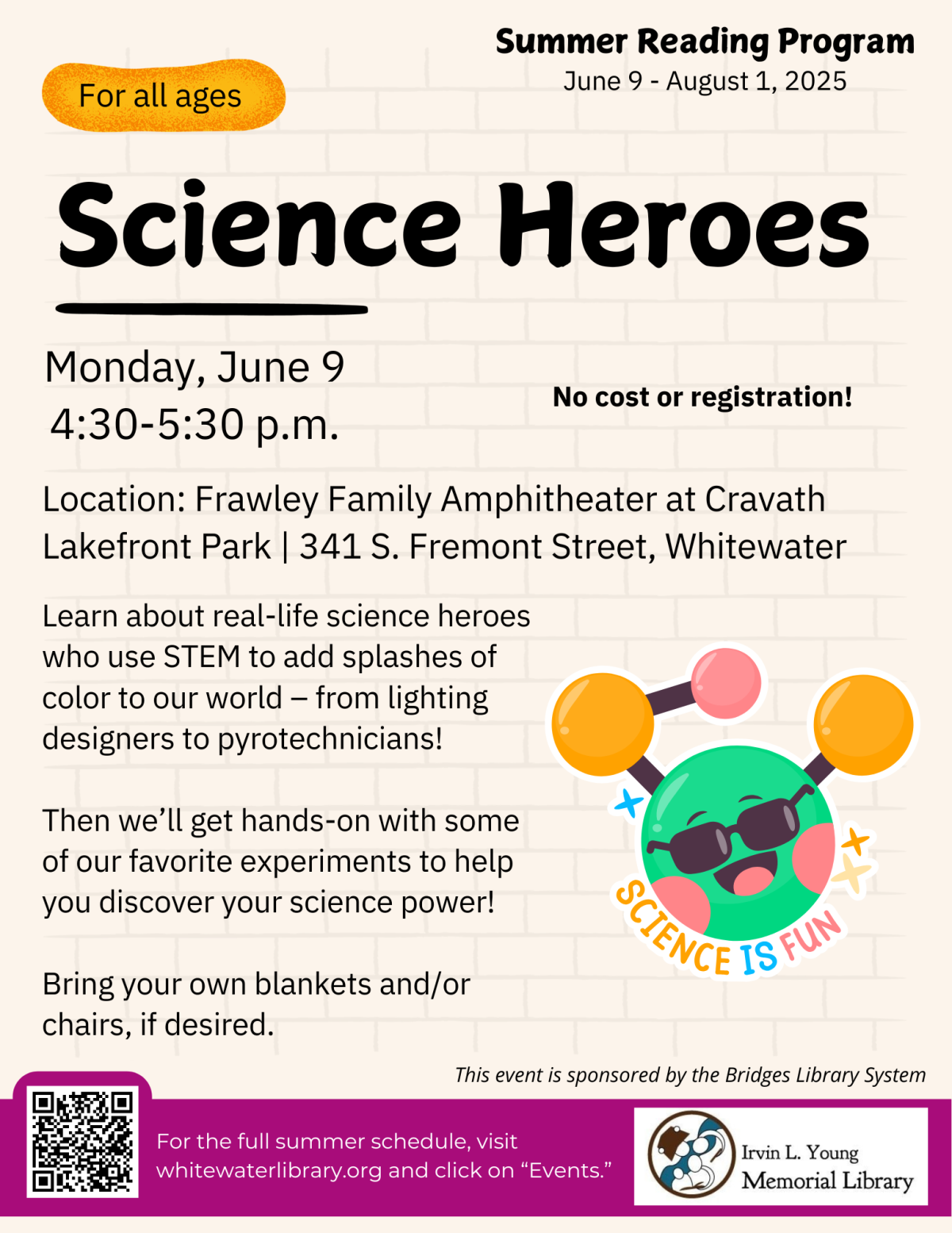 science molecule with sunglasses